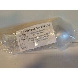Brand New Clear Nutrisource Pet Food Scoop n Clip
